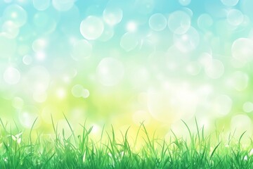 Fototapeta premium Spring grass background outdoors.