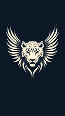 tiger head and wings