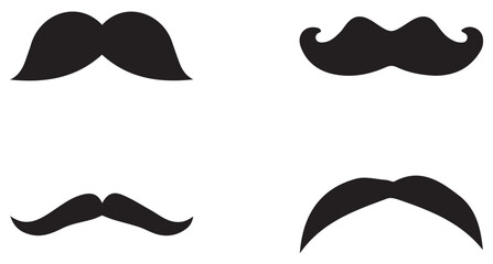 collection of mustaches. set of mustaches. Vector mustache shapes set isolated on white background