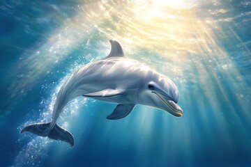 Fototapeta premium dolphin in the water