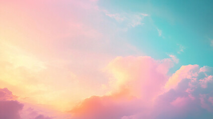 Soft pastel abstract sky background with warm shades of pink, orange, and blue