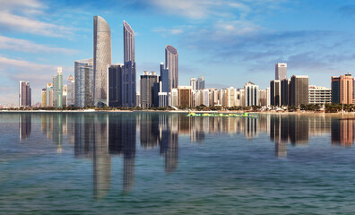 Naklejka premium Abu Dhabi cityscape at summer day, UAE