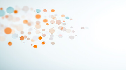 Conceptual art of dynamic data flow with pastel dots and linked points