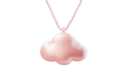 Fototapeta premium pink necklace isolated on white background