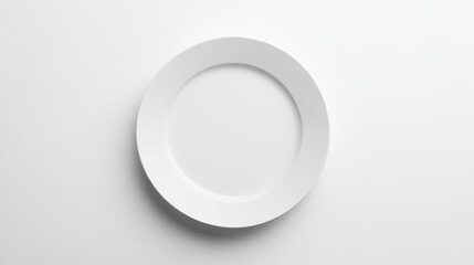 Minimalistic blank card on white surface, clean and simple design, conveying purity and focus