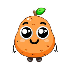 cartoon orange fruit character