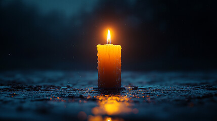 Candlelight in a Dark Puddle