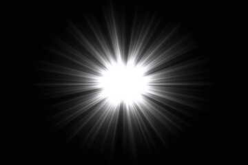 bright star burst in the night sky