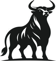 Bull animal vector silhouette
