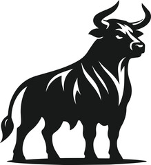 Bull animal vector silhouette