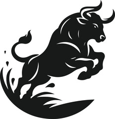 Bull animal vector silhouette