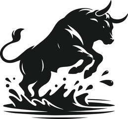 Bull animal vector silhouette