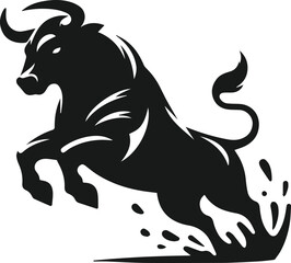 Bull animal vector silhouette