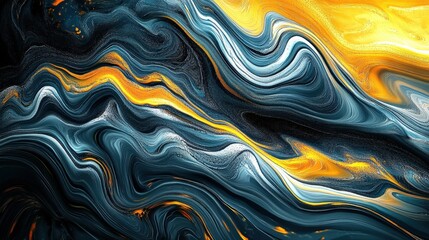 Abstract Fluid Art with Vibrant Colors