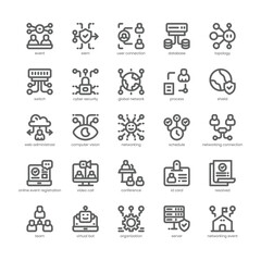 Fototapeta premium Networking Event Icon pack for your website, mobile, presentation, and logo design. Networking Event Icon outline design. Vector graphics illustration and editable stroke.