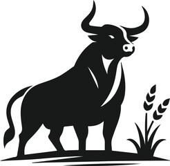 Bull animal vector silhouette