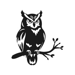 Owl logo. Sharp gaze, intricate details, symbol of wisdom, mystery, and intelligence, Owl logo, tribal owl, vector owl, owl emblem, owl design
