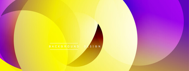 Abstract composition with layered circular elements, blending gradients and soft transitions, creating a sense of depth, motion, and visual harmony