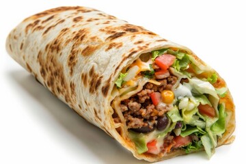 Delicious Mexican Burrito with Fresh Ingredients