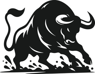 Bull animal vector silhouette