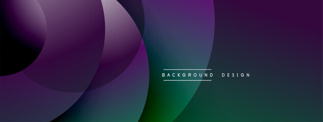 Abstract composition with layered circular elements, blending gradients and soft transitions, creating a sense of depth, motion, and visual harmony