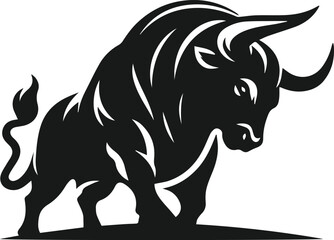 Bull animal vector silhouette