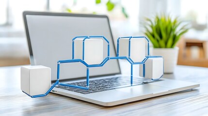 Modern Digital Workflow Automation with AI Driven Corporate Technology Concept Illustration