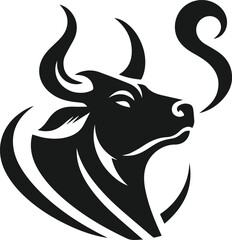 Bull animal vector silhouette