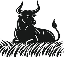 Bull animal vector silhouette
