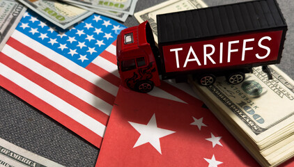 Tariff War shipping, trade and commerce concept 