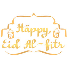 Happy eid al fitr typhography