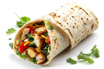 Delicious Mexican Burrito with Fresh Ingredients