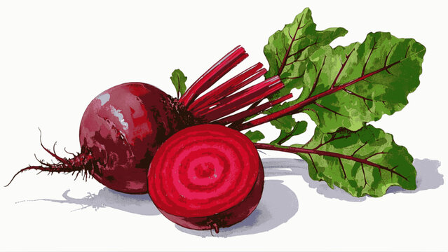 Beetroot isolated watercolor vector illustration svg