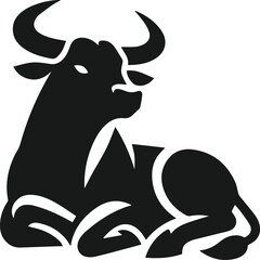 Bull animal vector silhouette