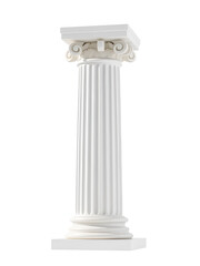 Obraz premium White greek column on white background
