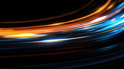 Abstract light streaks in vibrant colors