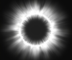 Stunning black and white solar eclipse effect