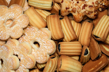 Delightful assortment of pastries and cookies beautifully arranged for a sweet treat