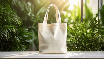 ecobag, bolsa ecológica com fundo de plantas, conceitos de sustentabilidade, reciclagem