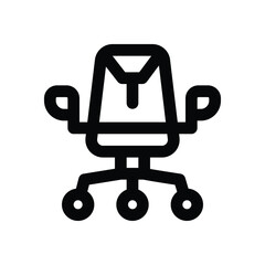office chair line icon. Clean and minimalist vector icon for websites, mobile apps, presentations, and logos. Fully scalable and customizable for any project.