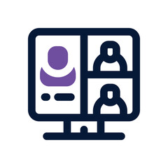 Fototapeta premium webinar dual tone icon. Sleek and modern vector icon for websites, mobile apps, marketing materials, and corporate design. Fully scalable and ready to use.