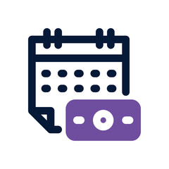 payment day dual tone icon. Sleek and modern vector icon for websites, mobile apps, marketing materials, and corporate design. Fully scalable and ready to use.