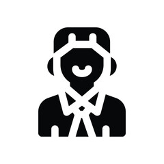 lawyer glyph icon. Strong and solid vector icon for websites, mobile interfaces, presentations, and visual branding. High quality and easy to edit.
