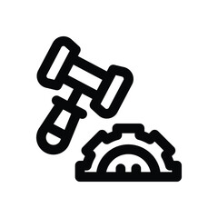 Obraz premium legal system line icon. Clean and minimalist vector icon for websites, mobile apps, presentations, and logos. Fully scalable and customizable for any project.