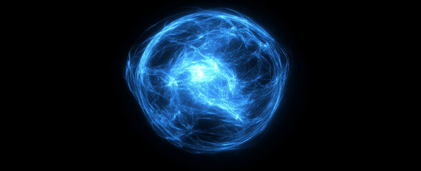 Abstract Digital Network with Glowing Blue Planet Earth on Dark Background