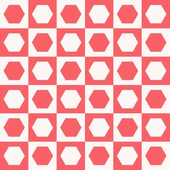 Soft Red Hexagonal Pattern Texture