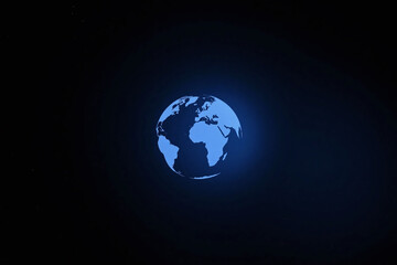 Fototapeta premium the earth in space with stars in the background