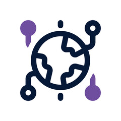 global network dual tone icon. Sleek and modern vector icon for websites, mobile apps, marketing materials, and corporate design. Fully scalable and ready to use.