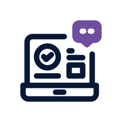 online event registration dual tone icon. Sleek and modern vector icon for websites, mobile apps, marketing materials, and corporate design. Fully scalable and ready to use.