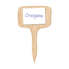 Rectangular Wooden Garden Marker with Paper Insert